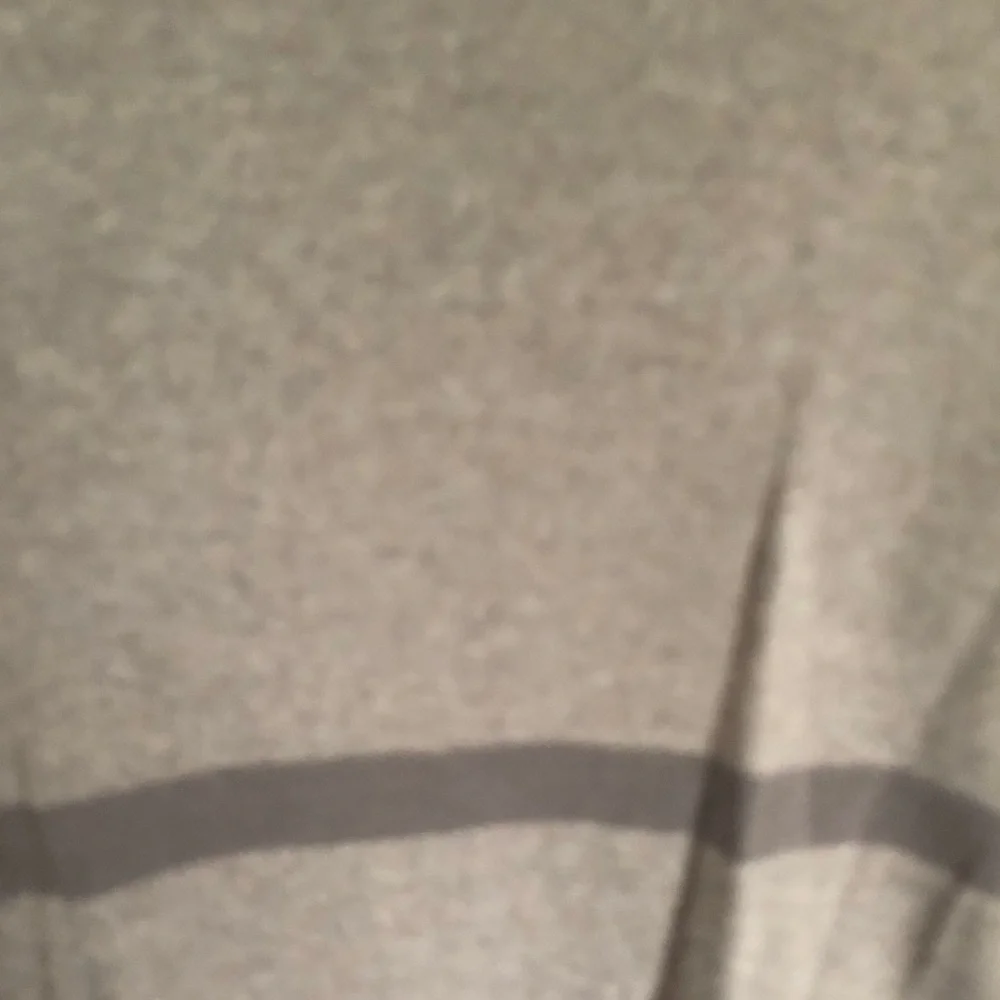 GAP Men's Light Gray Crewneck Sweater with Dark Gray Stripe
